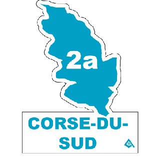 Autocollant 2A département de la Corse du Sud