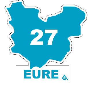 Autocollant 27 département de l'Eure