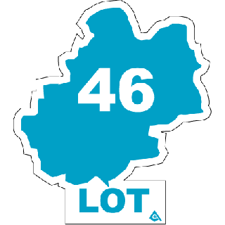 Autocollant 46 département du Lot