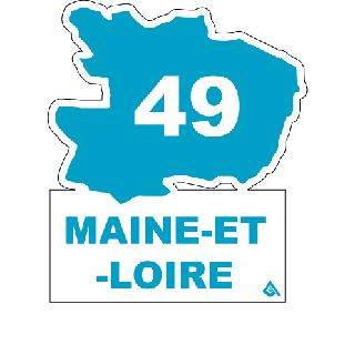 Autocollant 49 département du Maine et Loire