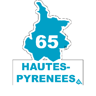 Autocollant 65 département des Hautes-Pyrénées