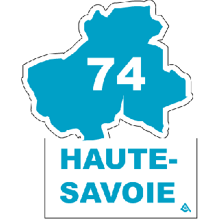 Autocollant 74 département de La Haute-Savoie