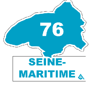Autocollant 76 département de La Seine-Maritime