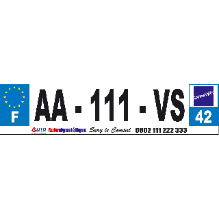 Autocollant dessous de plaque d'immatriculation Auto personnalisé