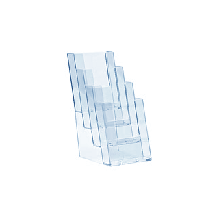 Présentoir plexiglas A6 4 compartiments pour comptoir