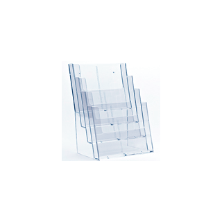 présentoir plexiglass A4 4 Compartiments pour comptoir