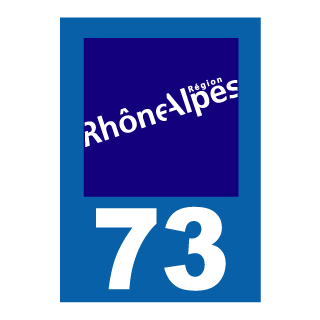 Autocollant plaque immatriculation Rhône Alpes 73