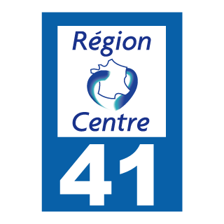 Autocollant plaque immatriculation Région Centre 41 Loire et Cher