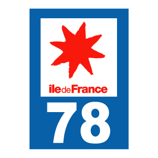 Autocollant plaque immatriculation Ile de France 78 les Yvelines