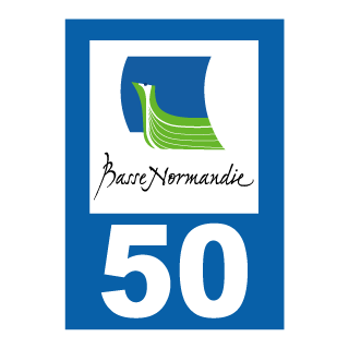 Autocollant de plaque d'immatriculation de la Région Basse Normandie 50 Manche