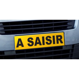 Cache plaque d'immatriculation avantage A Saisir jaune et noir