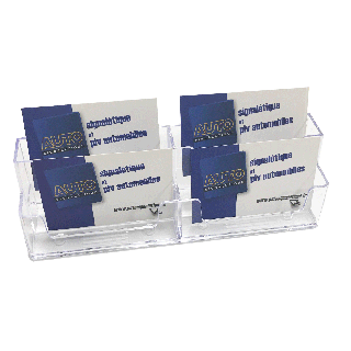 Présentoir de carte de visite 4 bacs ASK505