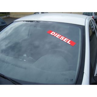 Autocollant Pare Brise Avantage rouge Diesel
