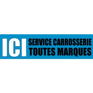 Banderole ici service carrosserie toutes marques 3 x 0.8 m