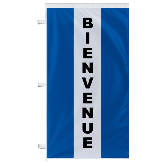 Bannière Bienvenue Bleue à bandes latérales