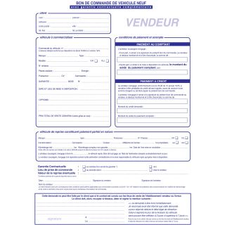 Liasse d'un Carnet bon de commande VN 50 liasses