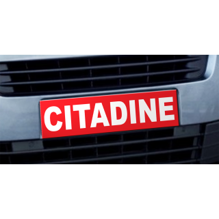 Cache plaque d'immatriculation avantage Citadine rouge