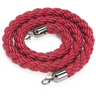 Corde de balisage rouge pour poteau