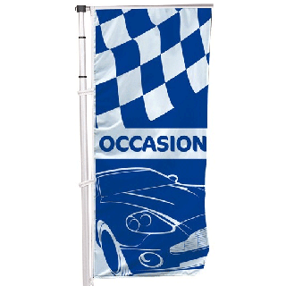 Drapeau occasion bleu CAR