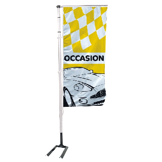 Kit mat et drapeau occasion CAR jaune et noir 6 m