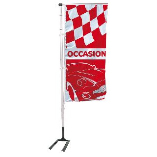 Kit mat et drapeau occasion CAR rouge 6 m