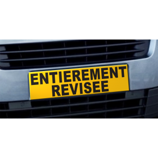 Cache plaque d'immatriculation avantage Entièrement Révisée jaune et noir