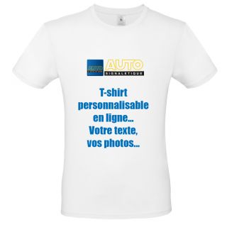 T-shirt exact 150 blanc personnalisable