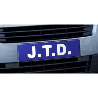 Cache plaque d'immatriculation avantage JTD bleu