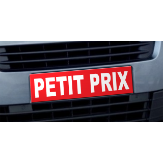 Cache plaque d'immatriculation avantage Petit Prix rouge