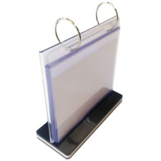 Présentoir 6 porte visuels transparents A6 horizontaux ASK6106 de travers