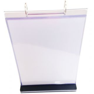 Présentoir 6 porte visuels transparents A4 verticaux ASK6101 dans emballage plastique de face