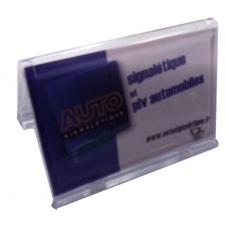 Porte carte de visite plexiglas 85 x 54 mm ASK769 pleine