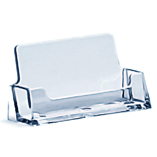 Présentoir de cartes de visite 1 compartiment horizontal en plexiglas