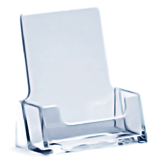 présentoir plexiglass transparent carte de visite 1 compartiment vertical