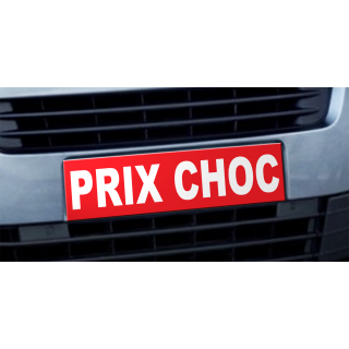 Cache plaque d'immatriculation avantage Prix Choc rouge