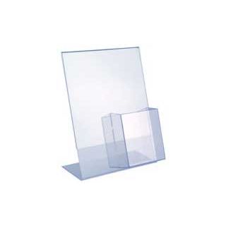 Présentoir de visuel A4 avec bac A6 - 1/3 A4