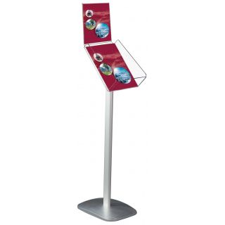 Présentoir A4 sur pied RS1 + porte visuel A4