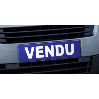 Cache plaque d'immatriculation avantage Vendu bleu