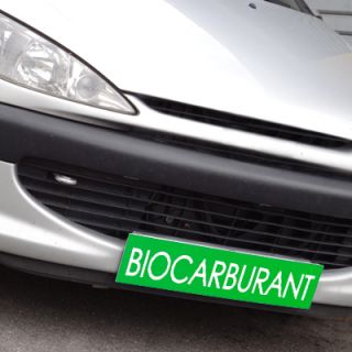 Cache plaque d'immatriculation avantage vert Biocarburant