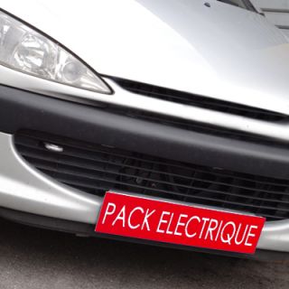 Cache plaque d'immatriculation avantage rouge Pack Electrique