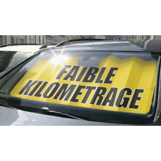 Panneau pare-brise VITRAFLASH faible kilométrage rouge