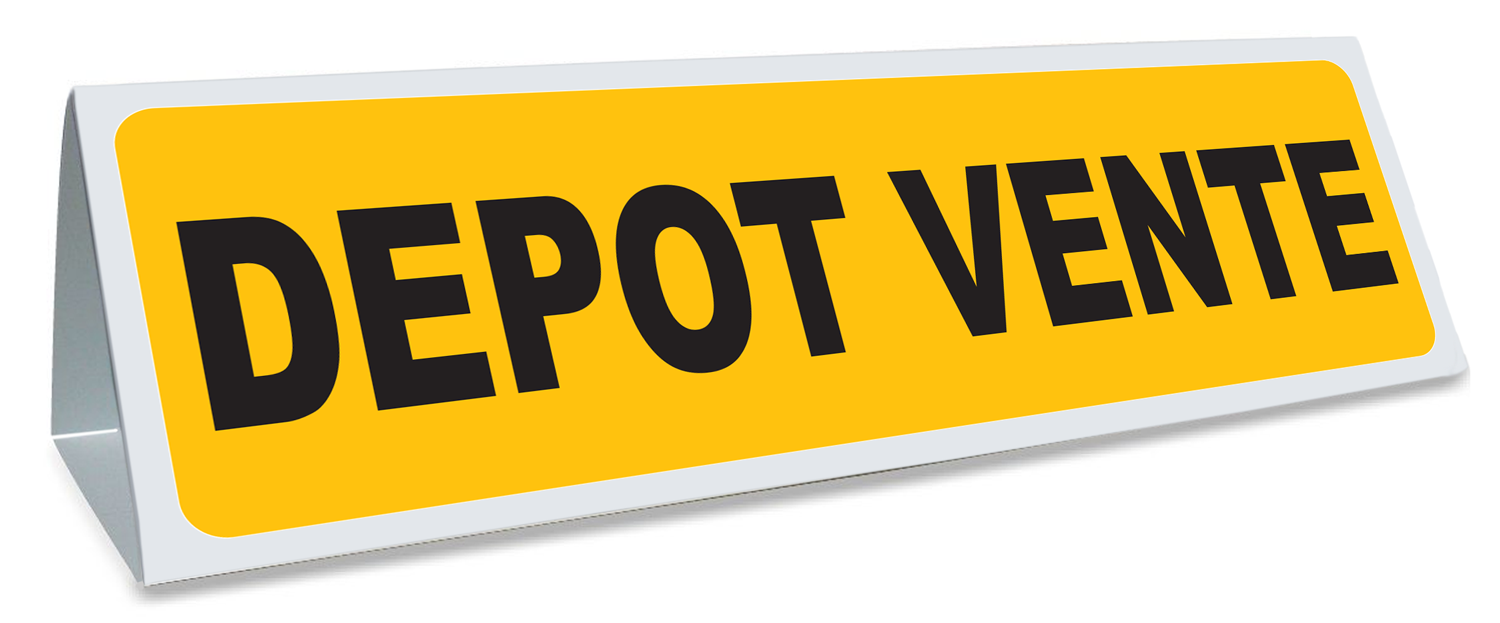 Triangle magnétique de toit dépôt vente - Autosignalétique