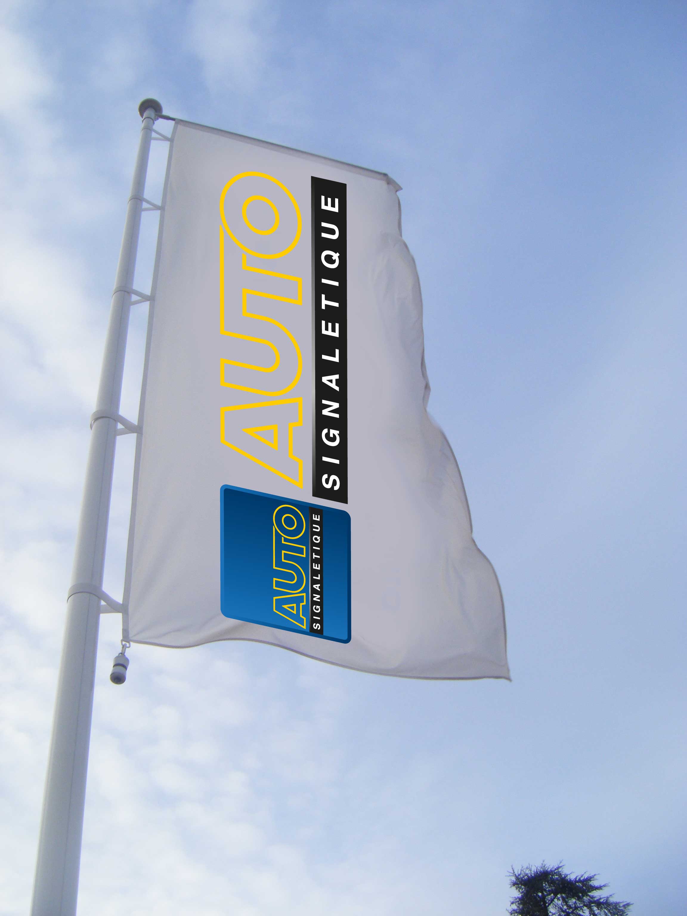 Mat en fibre de verre 9 m à potence complet - Autosignaletique