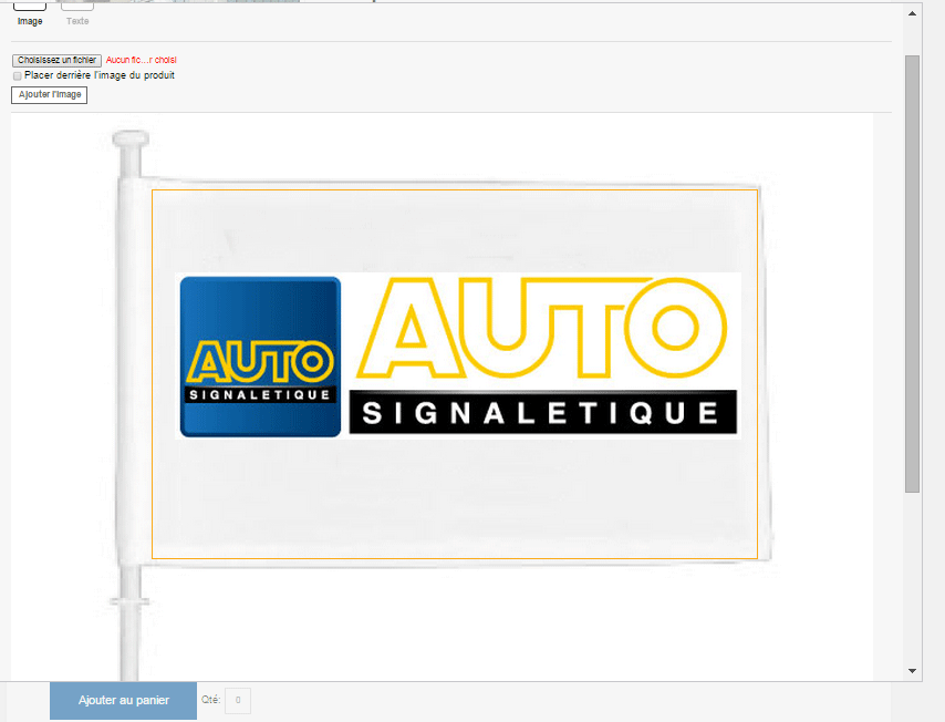 Drapeau de vitre automobile personnalisé - Autosignal&eacute;tique