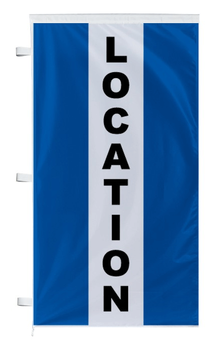 Bannière location bleu à bandes latérales - Autosignal&eacute;tique