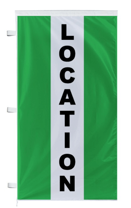 Bannière location verte à bandes latérales - Autosignal&eacute;tique