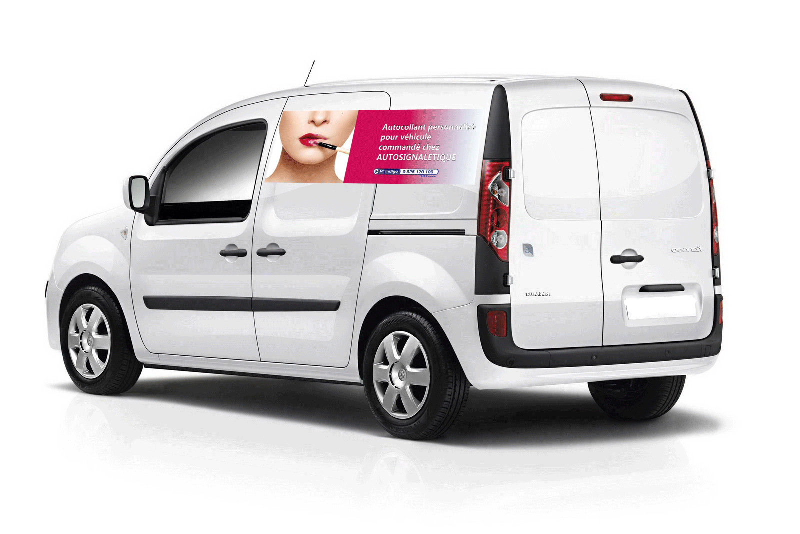 Kit autocollants publicitaires personnalisés pour véhicule type fourgonnette - Autosignal&eacute;tique
