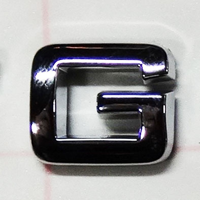 Lettre adhésive chromée g - Autosignalétique