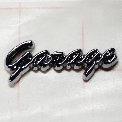 Lettres adhésives chromées garage - Autosignalétique