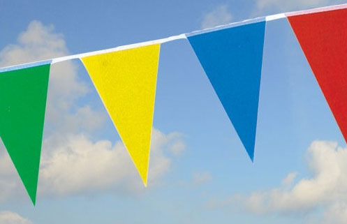 Zoom sur la Guirlande polyéthlène multicouleurs 10 m